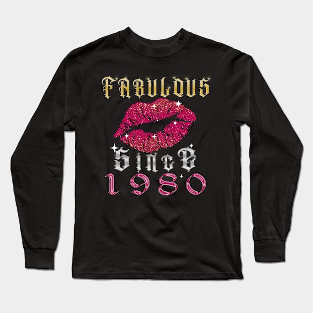 fabulous since 1980 chapter 40 birthday Long Sleeve T-Shirt by BuzzTeeStore